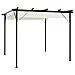 Pergola da Giardino Tetto Retrattile Bianco Crema 3x3 m Acciaio - Foto miniatura 1