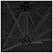 Ombrellone A Sbalzo Con Palo In Acciaio 250x250 Cm Nero - Foto miniatura 2