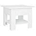 Tavolino da Salotto Bianco 55x55x42 cm in Truciolato - Foto miniatura 2