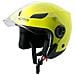 Casco Jet Visiera Lunga Scooter Moto Quad Omologato Ece 22 05 Giallo Fluo Xs - Foto miniatura 4