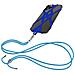 Cordoncino Smartphone + Silicone Universale Espandibile Regolabile 90cm Azzurro - Foto miniatura 6
