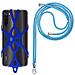 Cordoncino Smartphone + Silicone Universale Espandibile Regolabile 90cm Azzurro - Foto miniatura 7