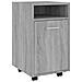 Mobiletto Con Ruote Grigio Sonoma 33x38x60 Cm Legno Multistrato - Foto miniatura 2