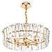 Lampadario Contemporaneo Puntes Metallo Oro 6 Luci - Foto miniatura 1