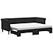 Divano Letto Estraibile Con Materassi Nero 80x200 Cm Velluto - Foto miniatura 1