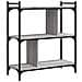 Libreria Grigio Sonoma 3 Ripiani 76x32x88 Cm Legno Multistrato - Foto miniatura 2