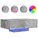 Tavolino Da Soggiorno Con Luci Led Grigio Cemento 85x55x31 Cm - Foto miniatura 2