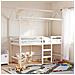 Tetto Letto Bambini Bianco 207x95,5x159 Cm Legno Massello Pino - Foto miniatura 1