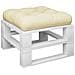 Cuscino Per Pallet Crema 60x61,5x10 Cm In Tessuto - Foto miniatura 3