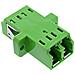 Adattatore in fibra ottica Duplex LC /LC SM ceramico verde con flangia - Foto miniatura 1