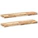 Mensole Da Parete 2 Pz 100x20x4 Cm Legno Acacia Non Trattato - Foto miniatura 2