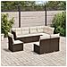 Set Divani Da Giardino 8 Pz Con Cuscini Marrone In Polyrattan - Foto miniatura 1