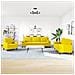 Set Di Divani 3 Pz Con Cuscini E Rinforzi Giallo In Velluto - Foto miniatura 3