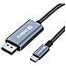 136-51 cavo e adattatore video 2 m USB tipo-C DisplayPort Nero, Grigio - Foto miniatura 2
