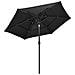 Ombrellone A 3 Livelli Con Palo In Alluminio Antracite 2,5 M - Foto miniatura 3