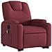 Poltrona Alzapersona Massaggio Reclinabile Rosso Vino Tessuto - Foto miniatura 3