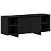 Supporto TV - Rovere Nero - 120x30x40.5 cm - Realizzato in Legno Ingegnerizzato - Foto miniatura 1