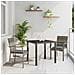 Set da Pranzo per Giardino con cuscino 3 pcs Grigio Poly Rattan - Foto miniatura 2