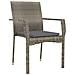 Set da Pranzo per Giardino con cuscino 3 pcs Grigio Poly Rattan - Foto miniatura 6