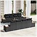 Set Divano da Giardino con cuscino 9 pcs Nero Poly Rattan - Foto miniatura 2