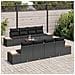 Set Divano da Giardino con cuscino 9 pcs Nero Poly Rattan - Foto miniatura 3