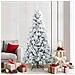 Albero di Natale Artificiale Snodato Foderato di Neve Bianco - Foto miniatura 2
