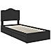 Letto con Contenitore Nero 100 x 200 cm Legno multistrato - Foto miniatura 4