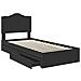 Letto con Contenitore Nero 100 x 200 cm Legno multistrato - Foto miniatura 5