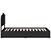 Letto con Contenitore Nero 100 x 200 cm Legno multistrato - Foto miniatura 9