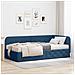 Cornice del letto ad angolo Blu 100 x 200 cm Tessuto - Foto miniatura 2