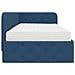Cornice del letto ad angolo Blu 100 x 200 cm Tessuto - Foto miniatura 8