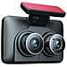 Dashcam Full Hd A Doppia Lente Con Schermo Da 4"" Per Auto, Nero - Foto miniatura 3