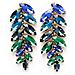 Orecchini Pendenti a Forma di Foglia Blu - Foto miniatura 1