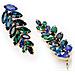 Orecchini Pendenti a Forma di Foglia Blu - Foto miniatura 3