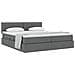 Letto con Contenitore Grigio scuro 200 x 200 cm Pelle Sintetica - Foto miniatura 3