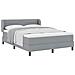 Letto a molle con materasso Grigio chiaro 140 x 190 cm Tessuto - Foto miniatura 1