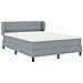 Letto a molle con materasso Grigio chiaro 140 x 190 cm Tessuto - Foto miniatura 5