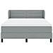 Letto a molle con materasso Grigio chiaro 140 x 190 cm Tessuto - Foto miniatura 6