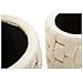 Set 2 Pouf Contenitore Shanty In Velluto Crema Con Fascia Dorata Ø37x42 E Ø28x35 Cm - Foto miniatura 8