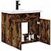 Mobile bagno con rubinetto Rovere Fumo 61 x 40 x 74,5 cm - Foto miniatura 3