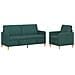 Set di Divani con Storage 2 pcs Verde Scuro Poliestere - Foto miniatura 1