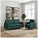 Set di Divani con Storage 2 pcs Verde Scuro Poliestere - Foto miniatura 3