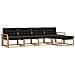 Set di divani da esterno con cuscino 5 pcs Bianco e Nero - Foto miniatura 1