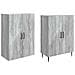 Set di armadi 2 pcs Sonoma grigio 66 x 34,5 x 89,5 cm - Foto miniatura 3
