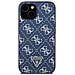 Guess Custodia Metallica A Forma Di Triangolo Con Logo Per Iphone 15 Plus / 14 Plus - Blu - Foto miniatura 3