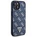 Guess Custodia Metallica A Forma Di Triangolo Con Logo Per Iphone 15 Plus / 14 Plus - Blu - Foto miniatura 4