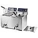 69469 69468 - Friggitrice elettrica doppia con rubinetto professionale 3250 W (x2), - Foto miniatura 1