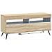 Mobile TV LED a 5 pezzi Rovere Sonoma Legno ingegnerizzato - Foto miniatura 5