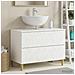 Armadio per Lavabo da Bagno DELFT Bianco Lucido 82 x 41 x 59 cm - Foto miniatura 2