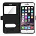 Custodia Iphone 6 E 6s Sportellino 2x Finestre Cover Silicone Gel - Nera - Foto miniatura 7